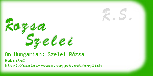 rozsa szelei business card